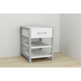 Тумба универсальная Ferrum-decor Вивьен 1/2 50x41x40 серый ДСП Белое 16мм