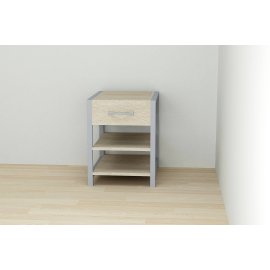 Тумба универсальная Ferrum-decor Вивьен 1/2 50x41x40 серый ДСП Дуб Артизан 16мм (XK00087)
