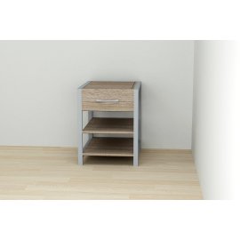 Тумба универсальная Ferrum-decor Вивьен 1/2 50x41x40 серый ДСП Дуб Сонома Труфель 16мм