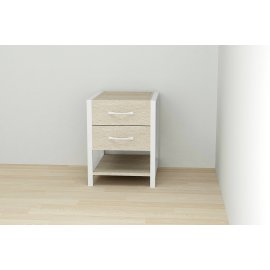 Тумба универсальная Ferrum-decor Вивьен 2/1 50x41x40 белый ДСП Дуб Сонома 16мм