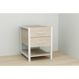 Тумба универсальная Ferrum-decor Вивьен 2/1 50x41x40 белый ДСП Дуб Сонома 16мм