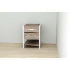 Тумба универсальная Ferrum-decor Вивьен 2/1 50x41x40 белый ДСП Дуб Сонома Труфель 16мм
