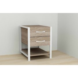 Тумба универсальная Ferrum-decor Вивьен 2/1 50x41x40 белый ДСП Дуб Сонома Трюфель 16мм