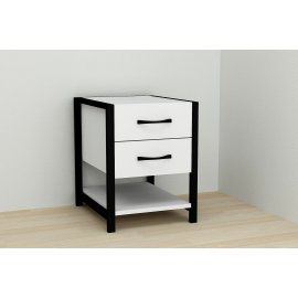 Тумба универсальная Ferrum-decor Вивьен 2/1 50x41x40 черный ДСП Белое 16мм