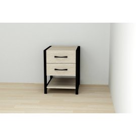 Тумба универсальная Ferrum-decor Вивьен 2/1 50x41x40 черный ДСП Дуб Сонома 16мм