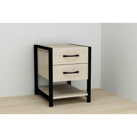 Тумба универсальная Ferrum-decor Вивьен 2/1 50x41x40 черный ДСП Дуб Сонома 16мм