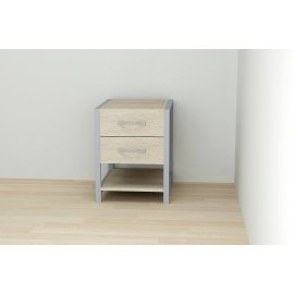 Тумба универсальная Ferrum-decor Вивьен 2/1 50x41x40 серый ДСП Дуб Сонома 16мм