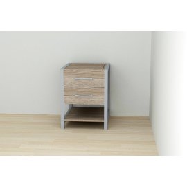 Тумба универсальная Ferrum-decor Вивьен 2/1 50x41x40 серый ДСП Дуб Сонома Труфель 16мм