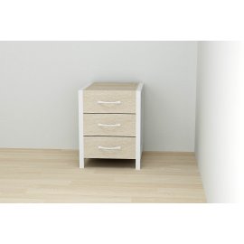 Тумба универсальная Ferrum-decor Вивьен 3 50x41x40 белый ДСП Дуб Сонома 16мм