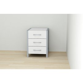 Тумба универсальная Ferrum-decor Вивьен 3 50x41x40 серый ДСП Белое 16мм
