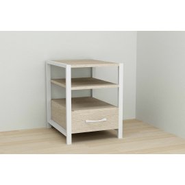 Тумба универсальная Ferrum-decor Вивьен 1/1 50x41x40 белый ДСП Дуб Сонома 16мм