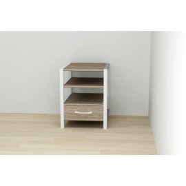 Тумба универсальная Ferrum-decor Вивьен 1/1 50x41x40 белый ДСП Дуб Сонома Труфель 16мм