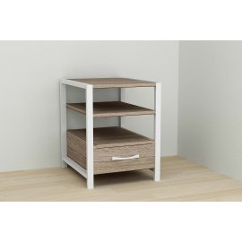 Тумба універсальна Ferrum-decor Вів'єн 1/1 50x41x40 білий ДСП Дуб Сонома Трюфель 16мм (XK00101)