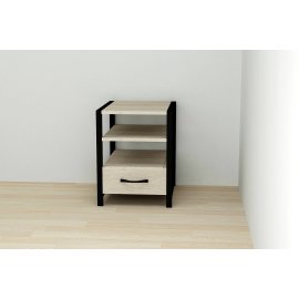 Тумба универсальная Ferrum-decor Вивьен 1/1 50x41x40 черный ДСП Дуб Сонома 16мм
