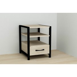 Тумба универсальная Ferrum-decor Вивьен 1/1 50x41x40 черный ДСП Дуб Сонома 16мм