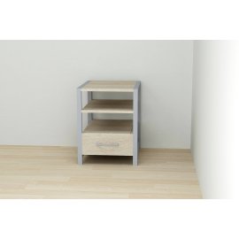 Тумба универсальная Ferrum-decor Вивьен 1/1 50x41x40 серый ДСП Дуб Сонома 16мм