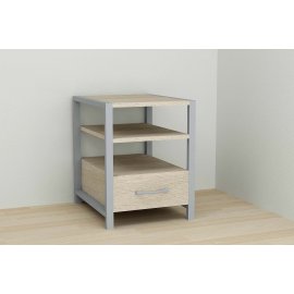 Тумба универсальная Ferrum-decor Вивьен 1/1 50x41x40 серый ДСП Дуб Сонома 16мм