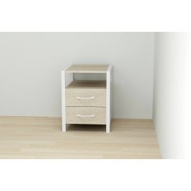 Тумба универсальная Ferrum-decor Вивьен 2/2 50x41x40 белый ДСП Дуб Сонома 16мм