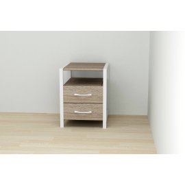 Тумба универсальная Ferrum-decor Вивьен 2/2 50x41x40 белый ДСП Дуб Сонома Трюфель 16мм