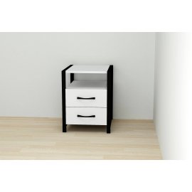 Тумба универсальная Ferrum-decor Вивьен 2/2 50x41x40 черный ДСП Белое 16мм