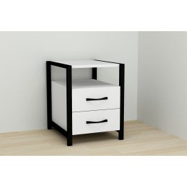 Тумба універсальна Ferrum-decor Вів'єн 2/2 50x41x40 чорний ДСП Біле 16мм (XK00109)