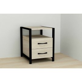 Тумба универсальная Ferrum-decor Вивьен 2/2 50x41x40 черный ДСП Дуб Артизан 16мм (XK00111)