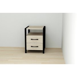 Тумба універсальна Ferrum-decor Вів'єн 2/2 50x41x40 чорний ДСП Дуб Сонома 16мм (XK00112)