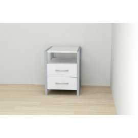 Тумба универсальная Ferrum-decor Вивьен 2/2 50x41x40 серый ДСП Белое 16мм