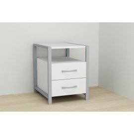 Тумба универсальная Ferrum-decor Вивьен 2/2 50x41x40 серый ДСП Белое 16мм