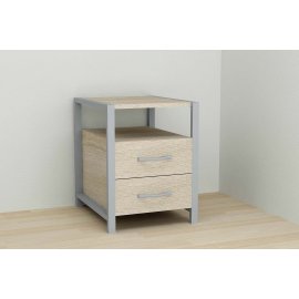 Тумба универсальная Ferrum-decor Вивьен 2/2 50x41x40 серый ДСП Дуб Сонома 16мм