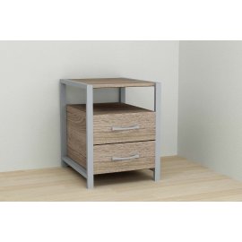 Тумба универсальная Ferrum-decor Вивьен 2/2 50x41x40 серый ДСП Дуб Сонома Труфель 16мм