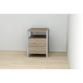 Тумба универсальная Ferrum-decor Вивьен 2/2 50x41x40 серый ДСП Дуб Сонома Трюфель 16мм