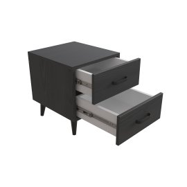 Тумба Вива 2 на конусных ножках Ferrum-decor 41x35x40 Черный металл ДСП Сосна Кембра 16 мм (VIVA201)