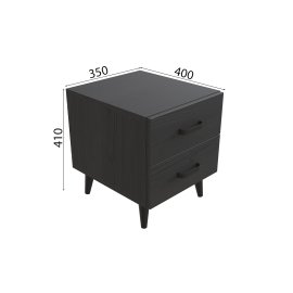 Тумба Вива 2 на конусных ножках Ferrum-decor 41x35x40 Черный металл ДСП Сосна Кембра 16 мм (VIVA201)