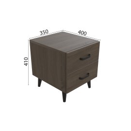 Тумба Вива 2 на конусных ножках Ferrum-decor 41x35x40 Черный металл ДСП Дуб Сонома Трюфель 16 мм (VIVA204)
