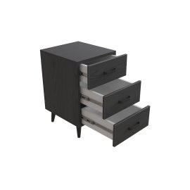Тумба Вива 3 на конусных ножках Ferrum-decor 56,5x35x40 Черный металл ДСП Сосна Кембра 16 мм (VIVA301)