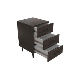 Тумба Вива 3 на конусных ножках Ferrum-decor 56,5x35x40 Черный металл ДСП Венге Магия 16 мм (VIVA302)