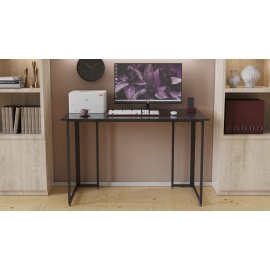 Компьютерный стол Ferrum-decor Ханна 75x100x60 черный ДСП Сосна Кембра 16мм