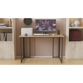 Письменный стол Ferrum-decor Ханна 75x100x60 черный ДСП Дуб Сонома 16мм