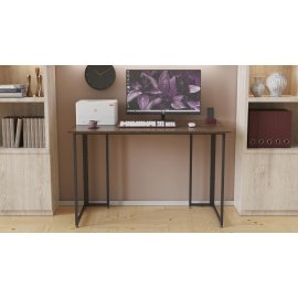 Письменный стол Ferrum-decor Ханна 75x100x60 черный ДСП Дуб Сонома Трюфель 16мм