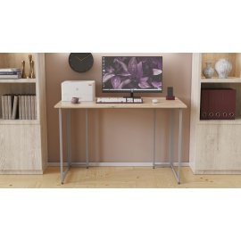 Компьютерный стол Ferrum-decor Ханна 75x100x60 серый ДСП Дуб Сан-Марино 16мм
