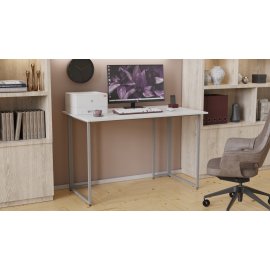 Письменный стол Ferrum-decor Ханна 75x100x60 серый ДСП Белое 16мм