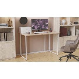 Компьютерный стол Ferrum-decor Ханна 75x100x60 белый ДСП Сосна Кембра 16мм