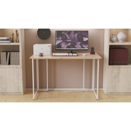 Компьютерный стол Ferrum-decor Ханна 75x100x60 белый ДСП Дуб Сан-Марино 16мм