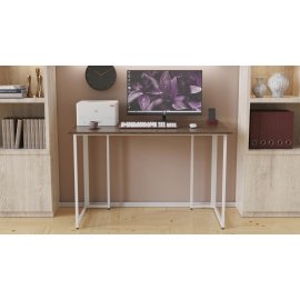 Письменный стол Ferrum-decor Ханна 75x100x60 белый ДСП Дуб Сонома Трюфель 16мм