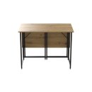 Стол-книжка трансформер Морис 2 Ferrum-decor 750x1000x1100 Черный металл ДСП Дуб Артизан 16 мм (MORI206)