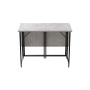 Стол-книжка трансформер Морис 2 Ferrum-decor 750x1000x1100 Черный металл ДСП Бетон 16 мм (MORI207)