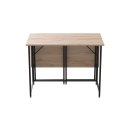 Стол-книжка трансформер Морис 2 Ferrum-decor 750x1000x1100 Черный металл ДСП Дуб Сан-Марино 16 мм (MORI202)