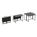 Стол-книжка трансформер Морис 2 Ferrum-decor 750x1000x1100 Черный металл ДСП ассорти (MORI200)