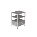Тумба универсальная Ferrum-decor Вивьен 1/1 50x41x40 белый ДСП Бетон 16мм (XK00099TK)